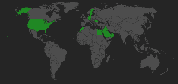 germany egypt palestine  iraq sweden morocco saudi arabia oman UAE Romania United States